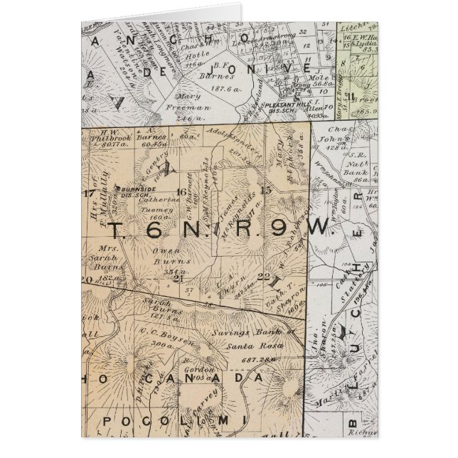 Cartão Condado de Sonoma, Califórnia 7 (Frente)