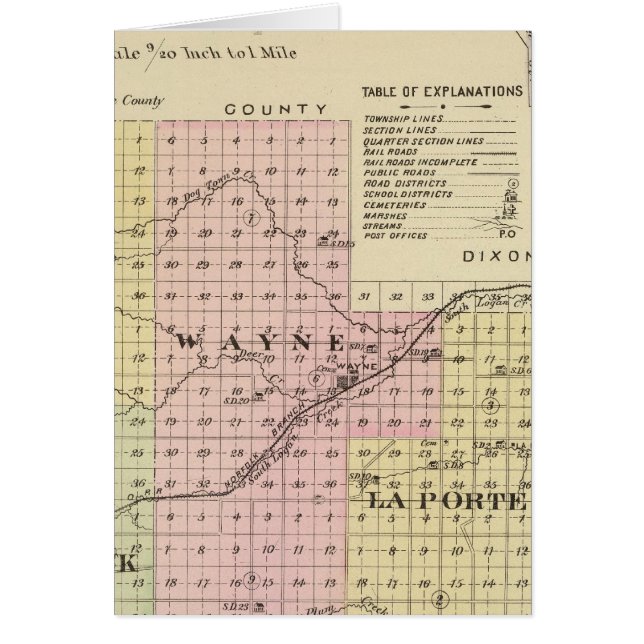 Cartão Condado de Wayne (Frente)