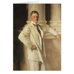 Cartão Conde de Dalhousie por Sargent, arte do retrato do