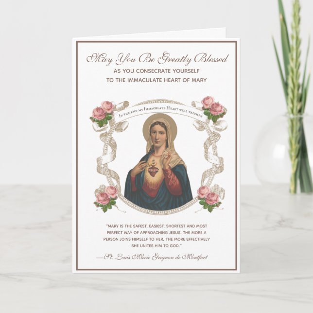 Cartão Condenação Católica a Imaculizar a Mary Religiosa (Frente)