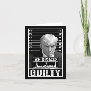 Cartão Condenação do veredicto Donald Trump Mug Shot