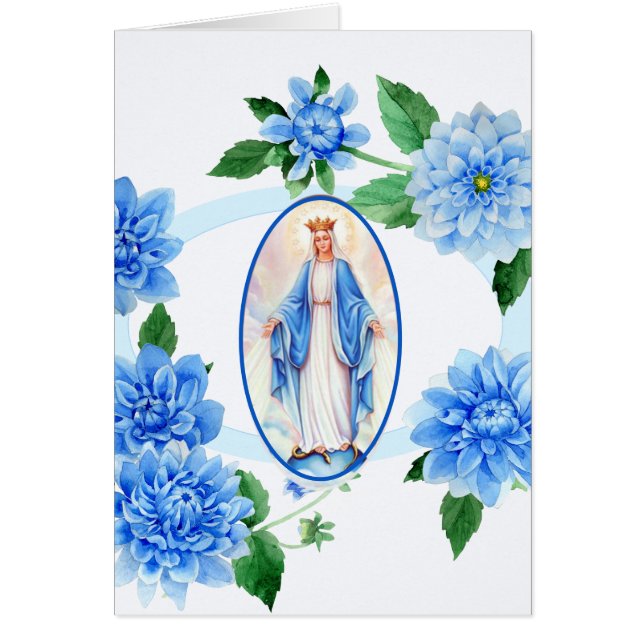 Cartão Condolence Simpatia Obrigado Virgem Católica Mary (Frente)