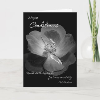 Cartão Condolences - Immortality