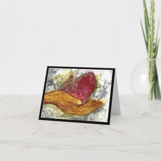 Cartão Condolência da Mão e do Cardioma (Frente)