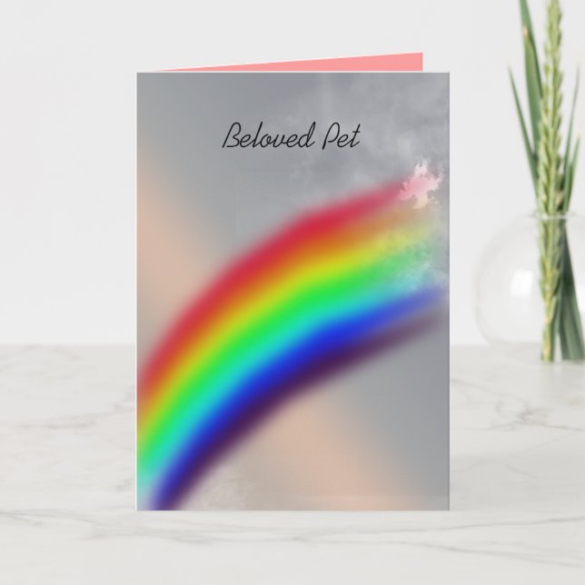 Cartão condolência de animais de estimação (Frente)