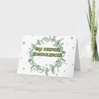 Cartão Condolência Floral Verde
