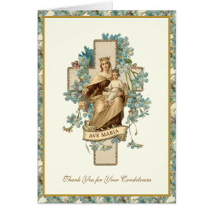 Cartão Condolências funerárias da MONTANHA católica