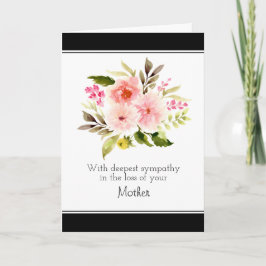 Cartão Condolências para a saudação de mãe ou de qualquer