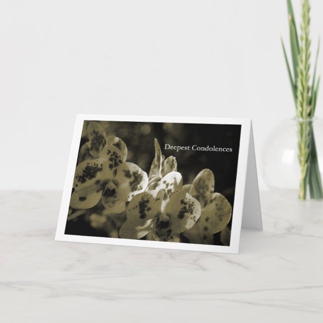 Cartão Condolências profundas (Frente)
