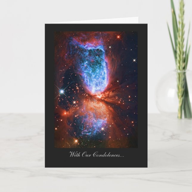 Cartão Condolências, simpatia, tristeza - Cygnus, O Cisne (Frente)