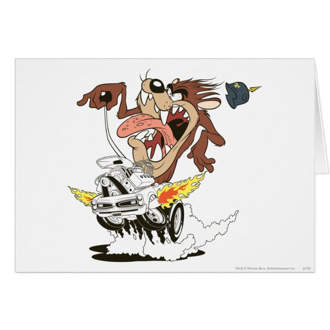 Cartão Condução Furiosa TAZ™ (Frente Horizontal)