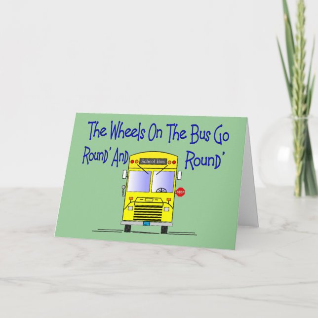 Cartão Condutor de barramento "As rodas no barramento" (Frente)