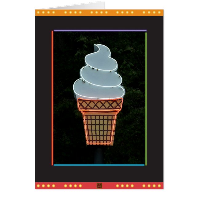 Cartão Cone-Card de sorvete (Frente)
