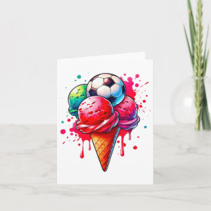 Cartão Cone de Aquarela do Sorvete de Disco com Sprinkl