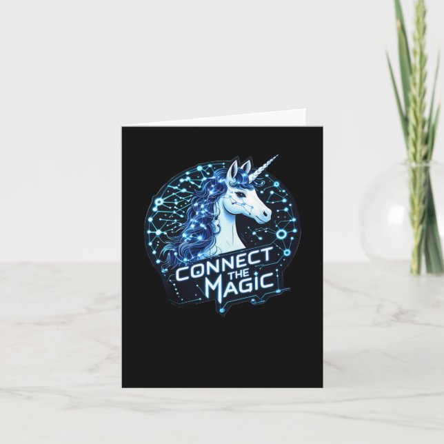 Cartão Conecte O Autocolante Magic Unicorn (Frente)