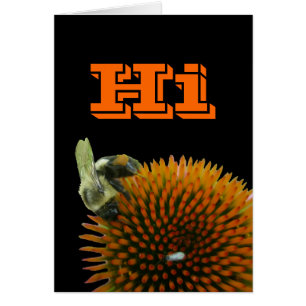 Cartão Coneflower & artigos orientais da abelha de