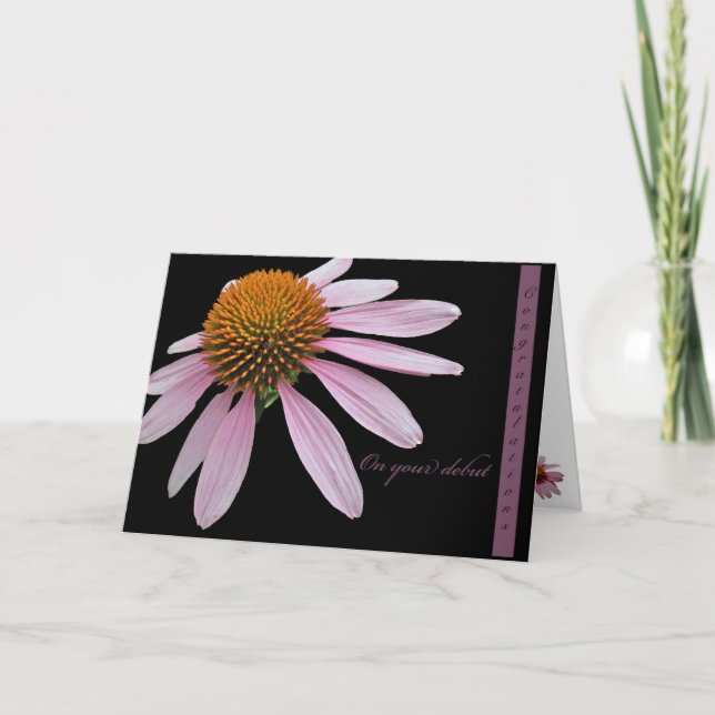 Cartão Coneflower Debut Congratulations Items (Frente)