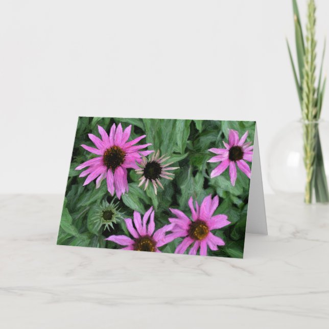 Cartão Coneflowers Greeting Card (Frente)