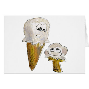 Cartão Cones bonitos do sorvete dos desenhos animados