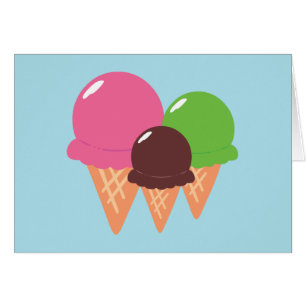 Cartão Cones de sorvete