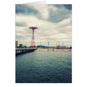 Cartão Coney Island Beach Panorama