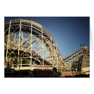 Cartão Coney Island Cyclone Roller Porta copos, Brooklyn