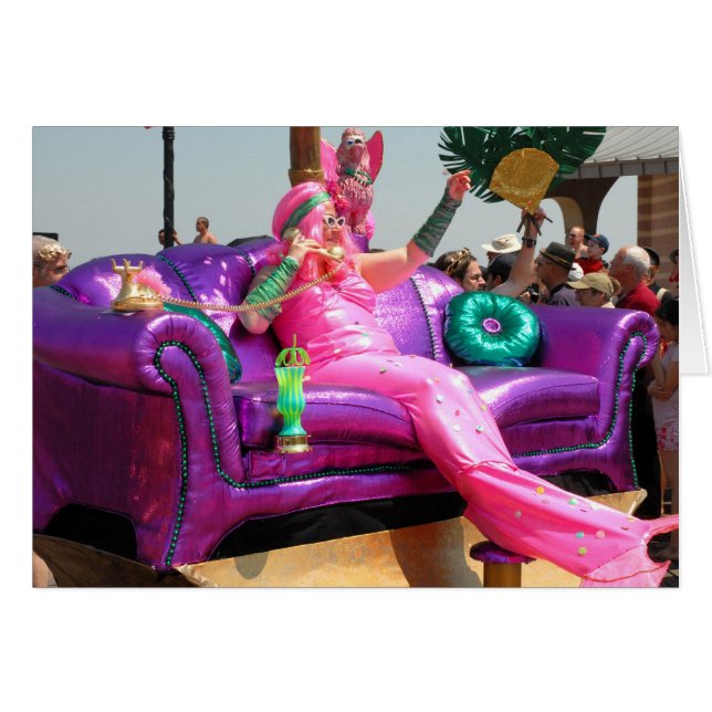 Cartão Coney Island Mermaid (Frente Horizontal)