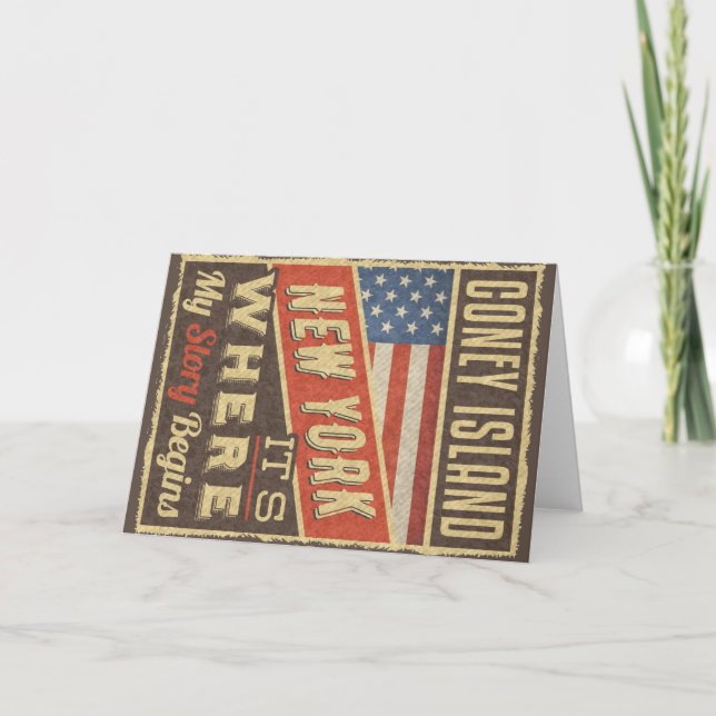 Cartão Coney Island New York (Frente)