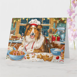 Cartão Confeitaria de Férias do Collie: Natal Festivo