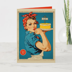 Cartão Confeiteiro Retro Pin-Up