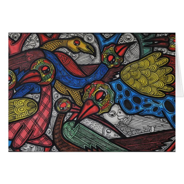 Cartão Conferência do pássaro (Frente Horizontal)