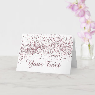 Cartão Confete brilhante dourado rosa