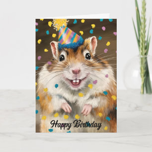 Cartão Confete de Gerbil Mongol
