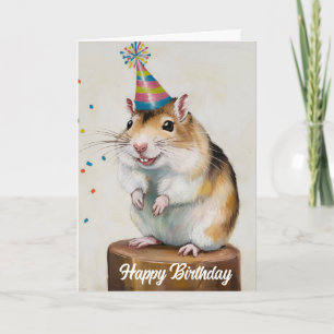 Cartão Confete de Gerbil Mongol