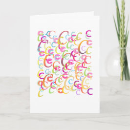 Cartão Confete de Letras "C" Carta