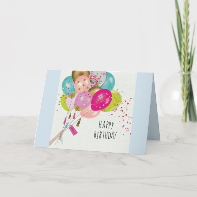 Cartão Confetti Birthday Card (Frente)