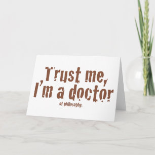 Cartão Confie em mim, sou um médico...