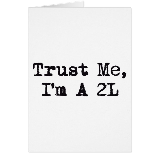 Cartão Confie-me, mim são A 2L (Frente)