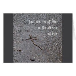 Cartão Confie nele nas tempestades Parakaleo bilhete