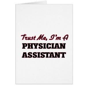 Cartão Confie que eu mim é um assistente do médico