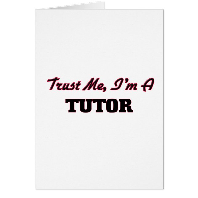 Cartão Confie que eu mim é um tutor (Frente)