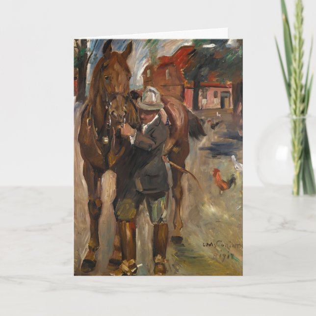 Cartão Configurando para um Passeio | Lovis Corinth (Frente)