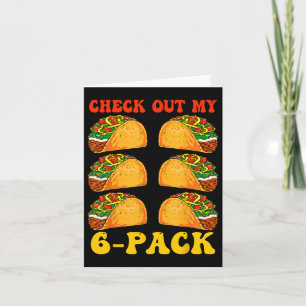 Cartão Confira meus seis pacotes de taco Cinco de maio