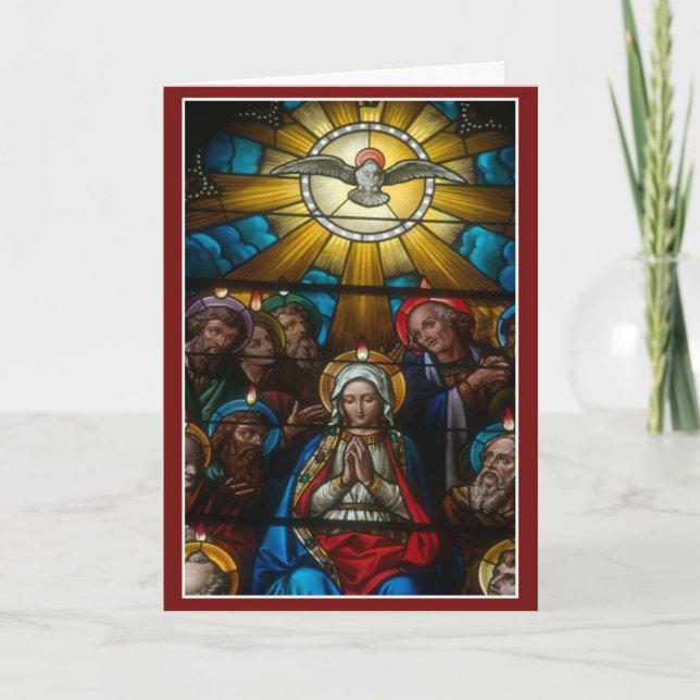 Cartão Confirmação da Virgem Espírito Santo Mary Apostles (Frente)