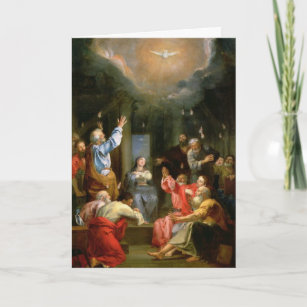 Cartão Confirmação da Virgem Espírito Santo Mary Apostles
