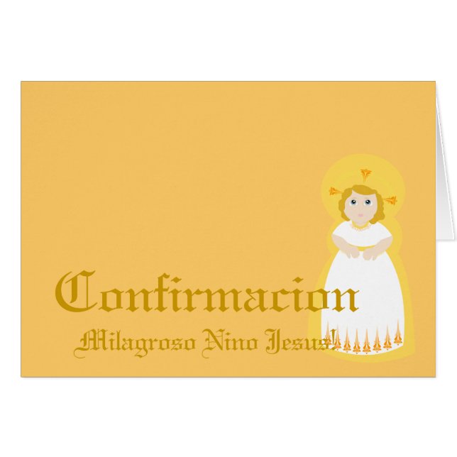 Cartão " Confirmacion miraculoso" - Espanhol-Personalize (Frente Horizontal)