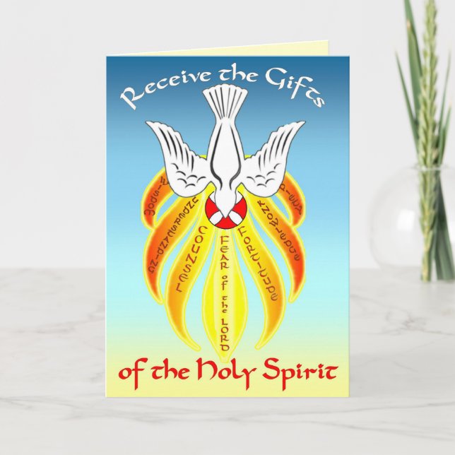 Cartão Confirmation Greeting Card Gifts of Holy Spirit (Frente)