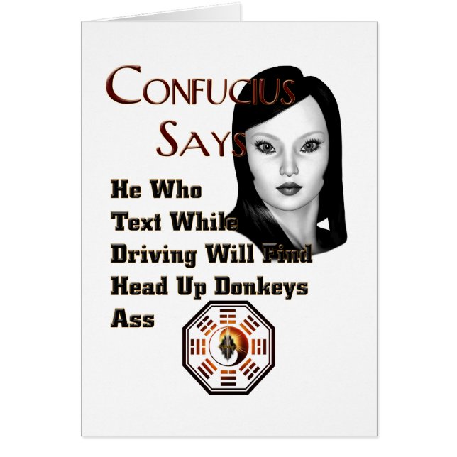 Cartão Confucis Says (Frente)