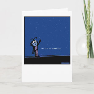 Cartão Confused Alien - Greeting Card