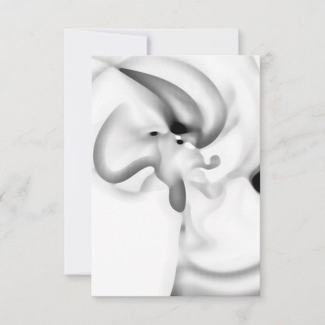 Cartão Congelado: Cinza Abstrato, branco e preto (Frente)